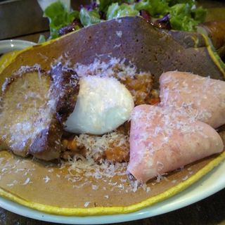 かぼちゃのパンケーキセット(麹町カフェ （コウジマチカフェ）)
