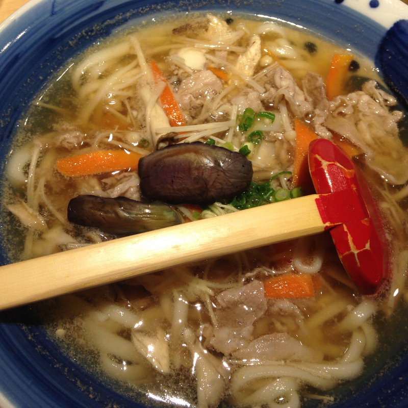 豚しょうがうどん(手延べうどん 水山 エキュート品川サウス店)