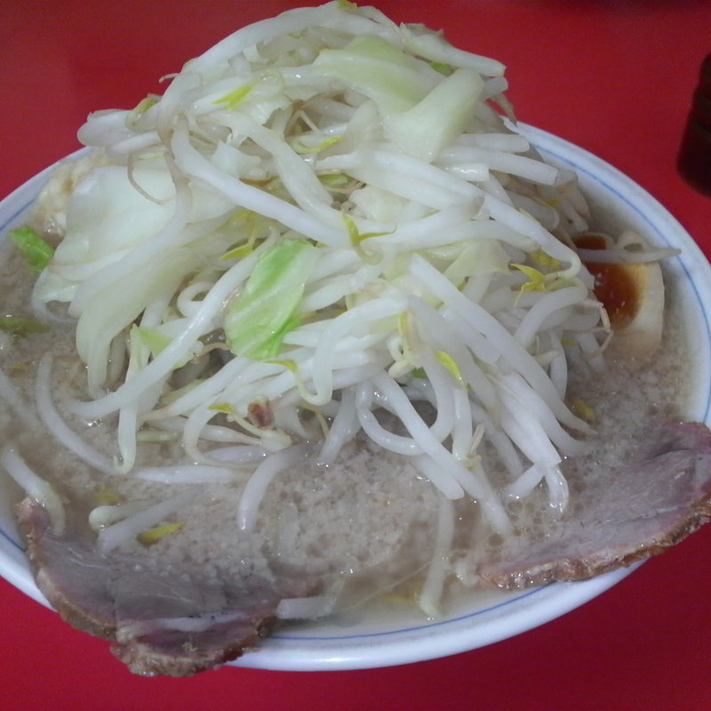 塩らーめん＋味付卵＋野菜多め＋ニンニク (らーめん大 我孫子店 )