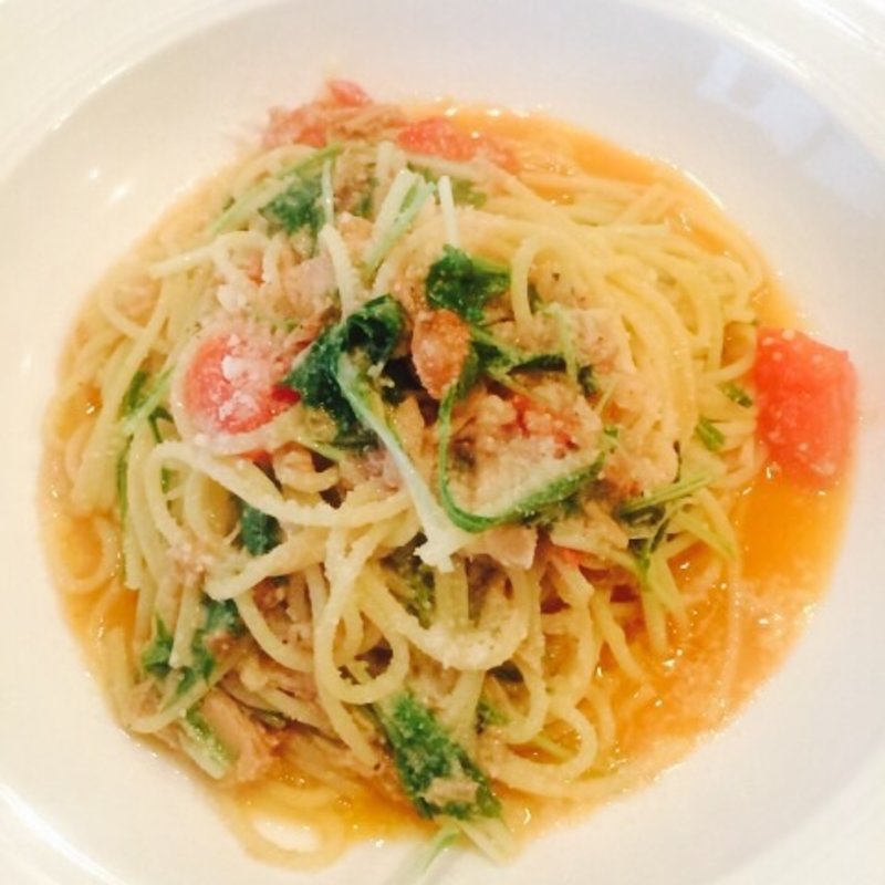 ツナと水菜のフレッシュトマトのアーリオオーリオ(ジップザップ （ZipZap）)