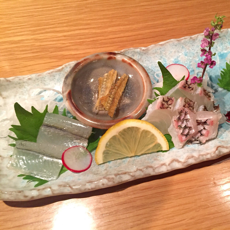 お造り3種(おでんとお魚のお店　でんらく )