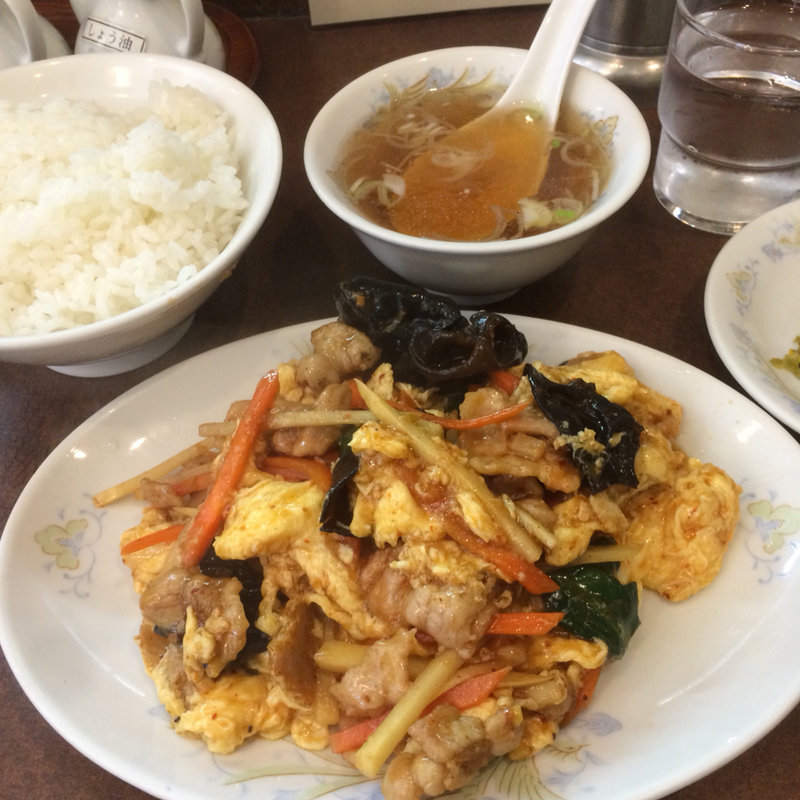 日替わり定食(きくらげ玉子炒め)(鶏舎 （チイシャ）)