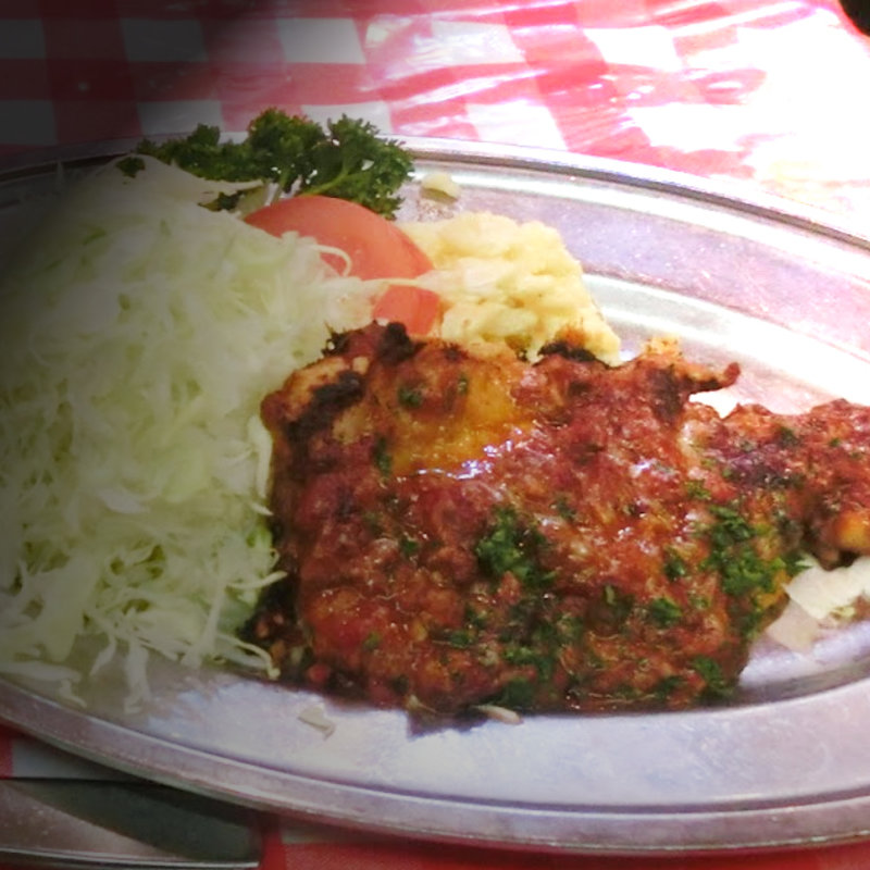 岩中豚ロース肉のボローニャ風(洋食 大吉)