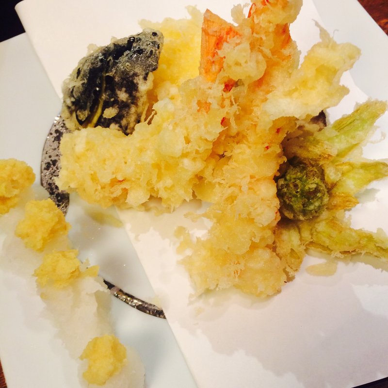 天ぷらの盛り合わせ(浅草むぎとろ本店)