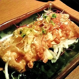 揚げ餃子 油淋鶏風(九州居酒屋 博多満月 東陽町店)