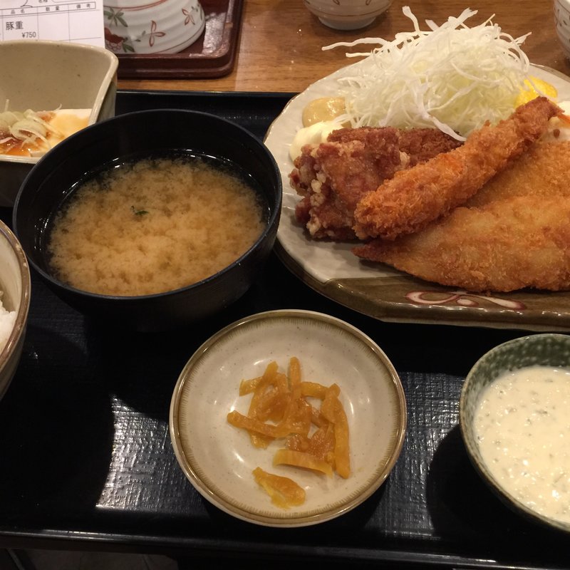 ミックスフライ定食(丸寿 高麗橋店)