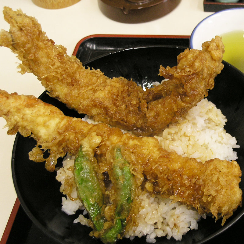 大エビ穴子天丼(天房)