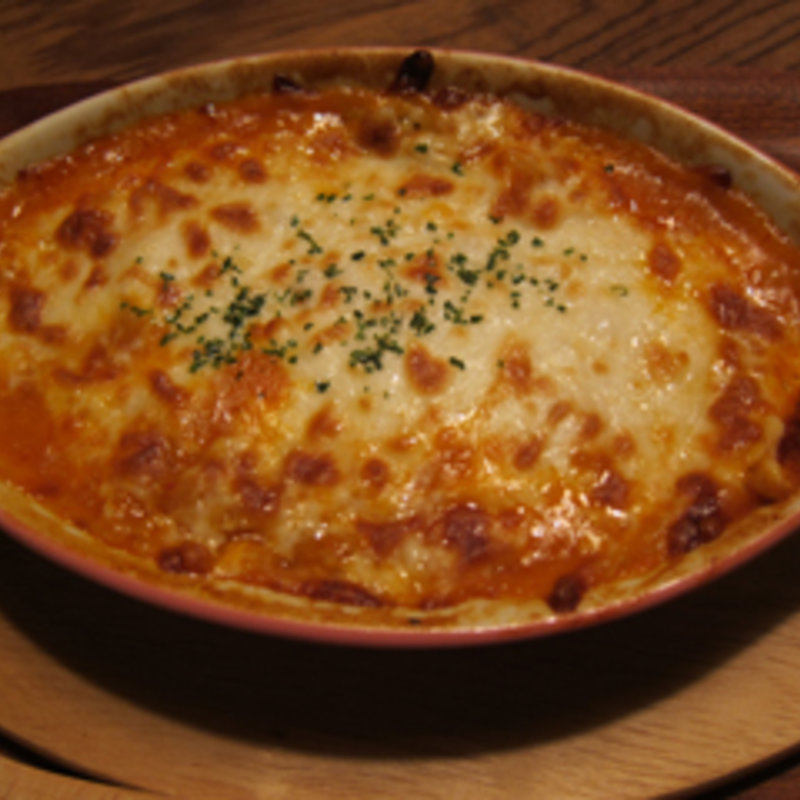 熱々じゃがいものキムチチーズグラタン(流れる千年)