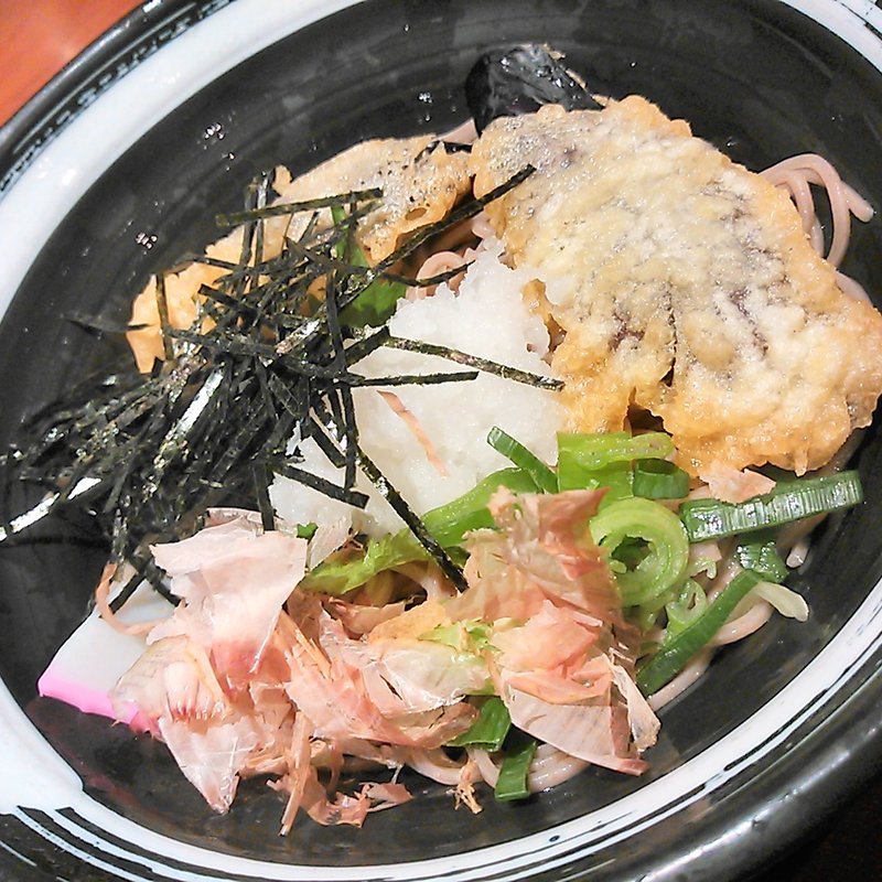 冷なすおろしそば、いなり寿司セット(杵屋　)