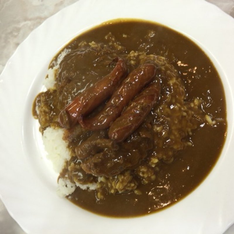 カツカレーソーセージトッピング大盛り(カレーハウスＴ＆Ａ堺三宝店)