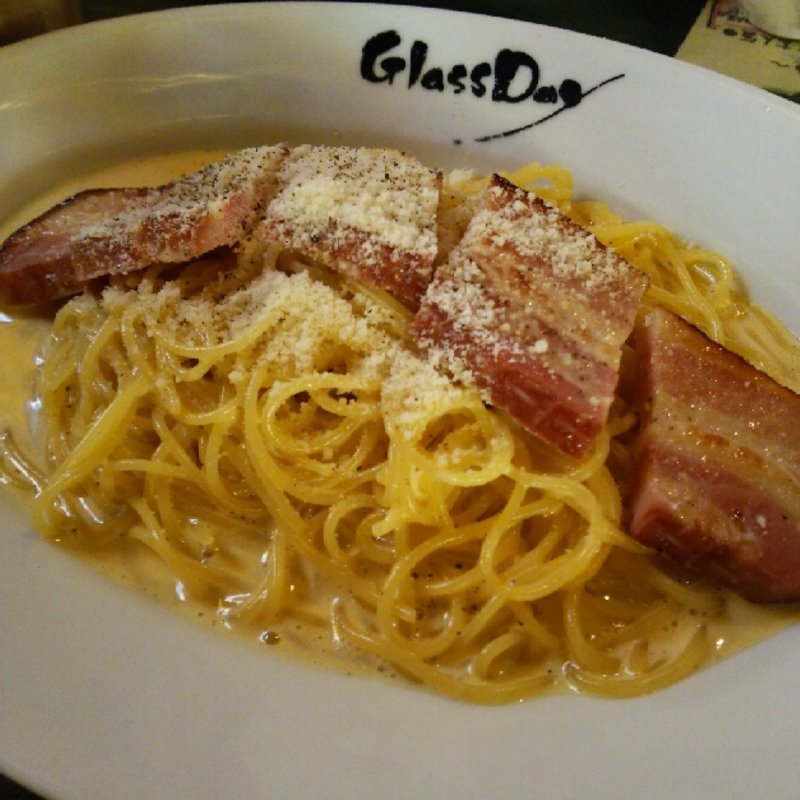 ベーコンステーキのせカルボナーラ(グラスデイ 岩瀬店 )