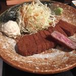 牛カツ　麦飯　とろろセット(牛かつもと村 渋谷店)
