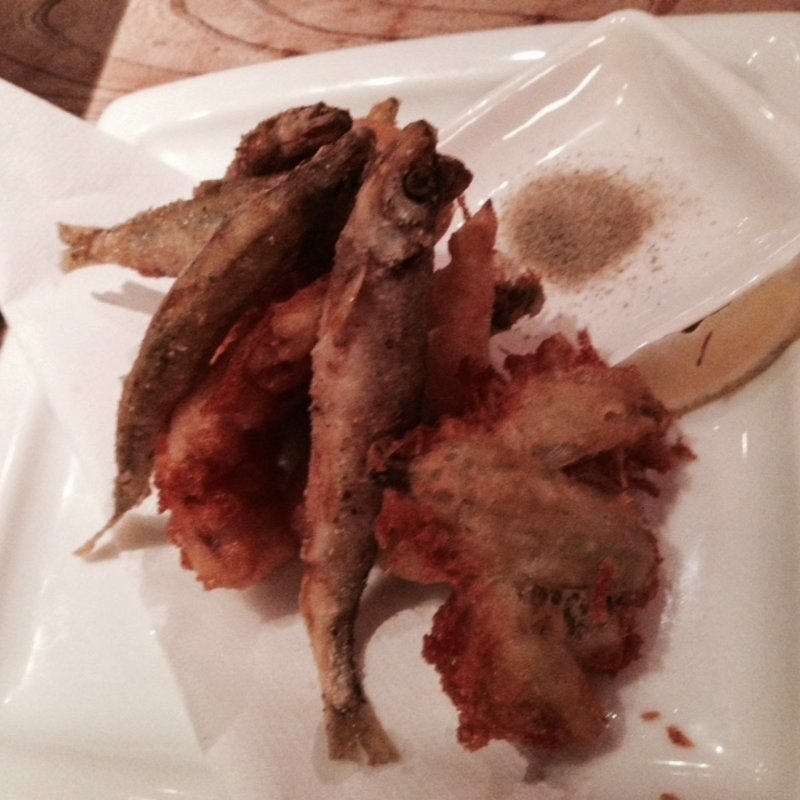 ワカサギ、モンゴウイカと季節野菜のフリット(びすとろUOKIN 吉祥寺店 （ビストロウオキン）)