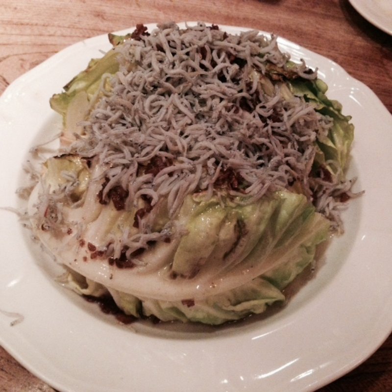 キャベツのソテーしらすがけ～アンチョビニンニクソース～(びすとろUOKIN 吉祥寺店 （ビストロウオキン）)