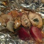 牡蠣と有機野菜のホイル焼き