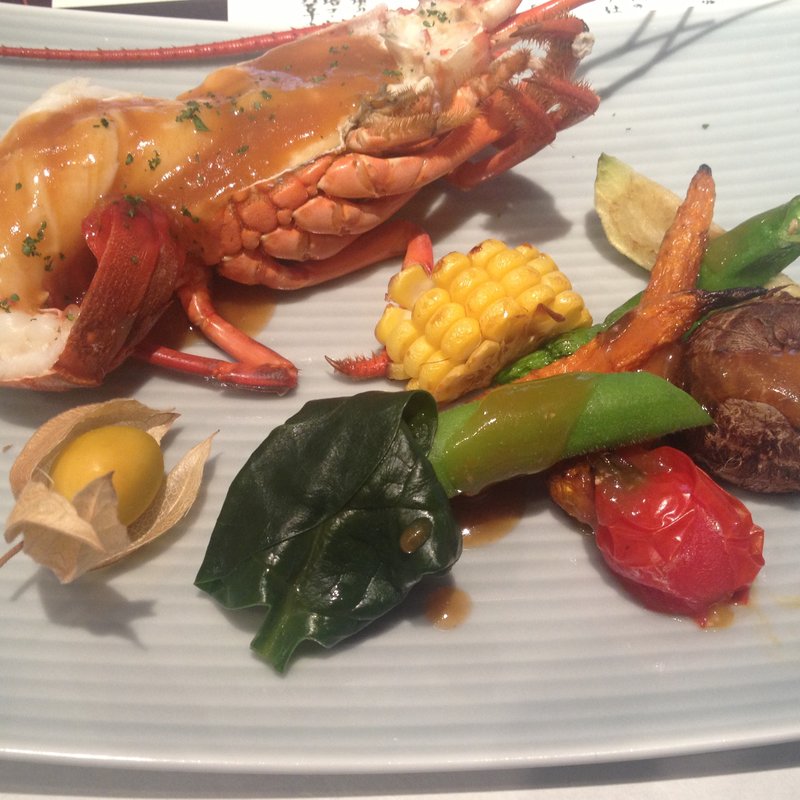 大原の伊勢エビと山梨まごごろ農園の野菜達（ランチコース）(えさき)