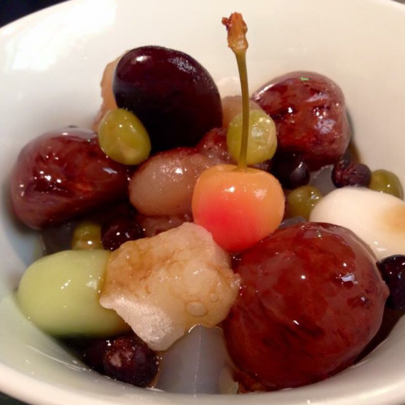 渋皮栗あんみつ(（有）鹿乃子　本店)