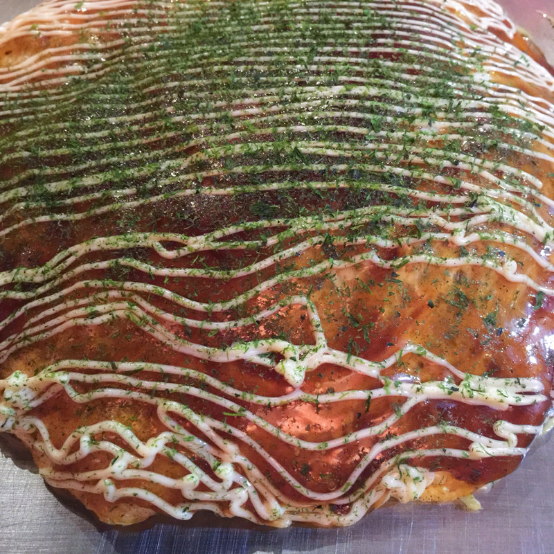 豚玉子そば(広島風お好み焼き 海)