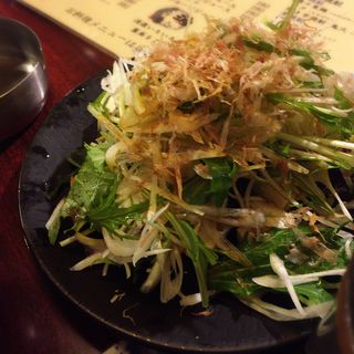 葱と水菜のサラダ(魚蔵居)