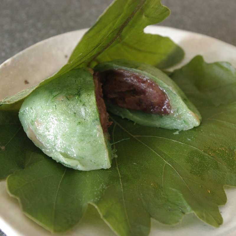 柏餅　つぶ餡(寿堂京菓子司)