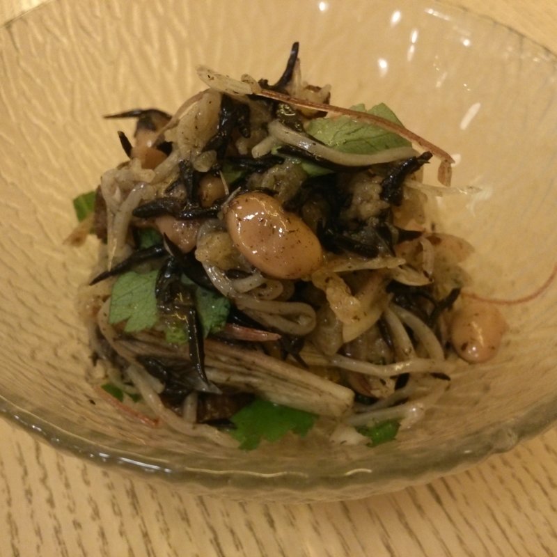 そばひじき(石臼挽きそば 石楽 豊洲店)