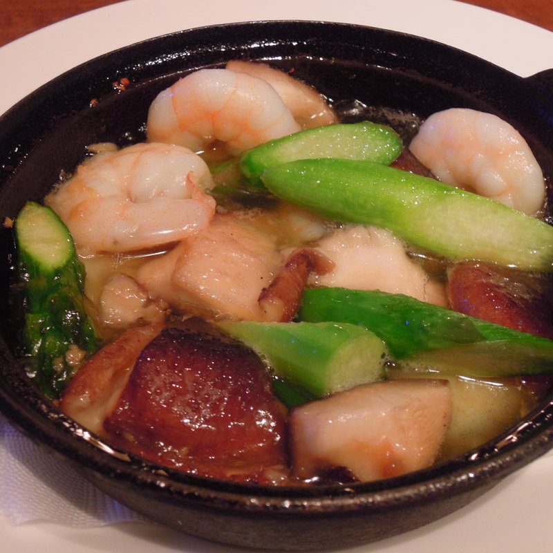 岩手産アスパラガラスと海老のアヒージョ(ARBOL （アルボール）)