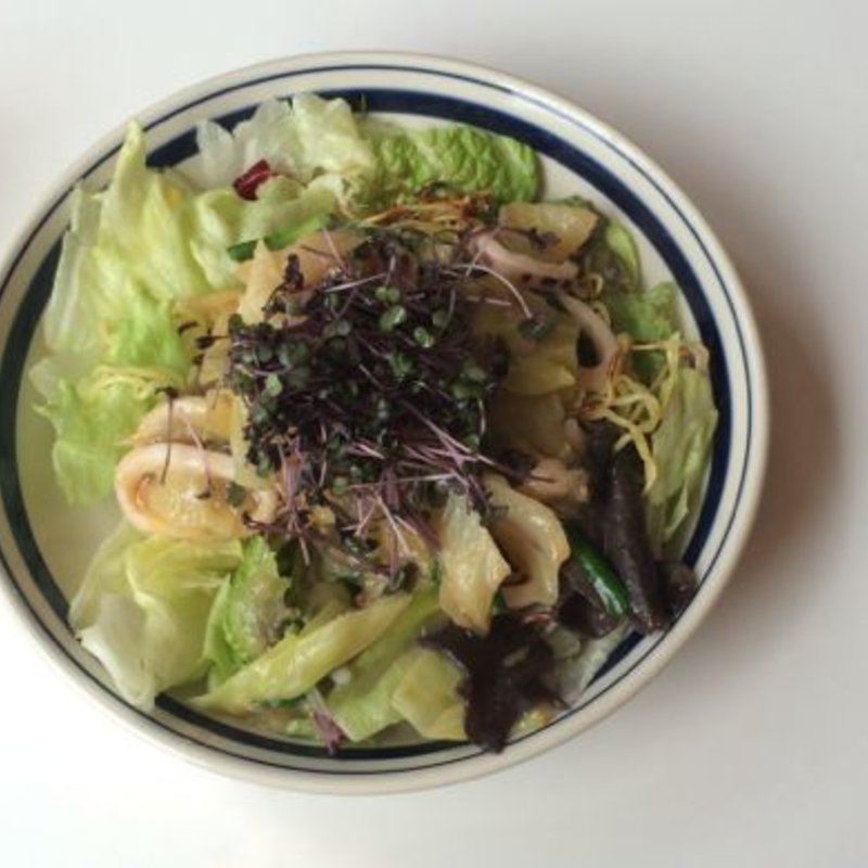 釜揚げしらす・おくら・水菜の和風スパゲッティーニ(MOJA in the HOUSE)