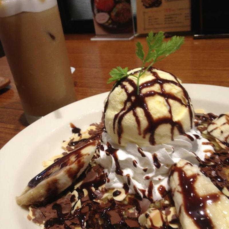 チョコバナナパンケーキ(いしがまやハンバーグ さいたま新都心)