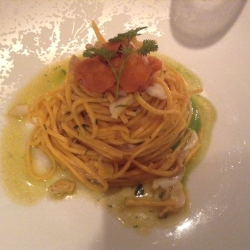 うにとつぶ貝のパスタ(ラ・ロカンダ ザ・リッツ・カールトン京都 （La Locanda）)
