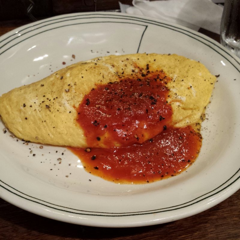 プレーンオムレツ　トマトソース(がぶ)