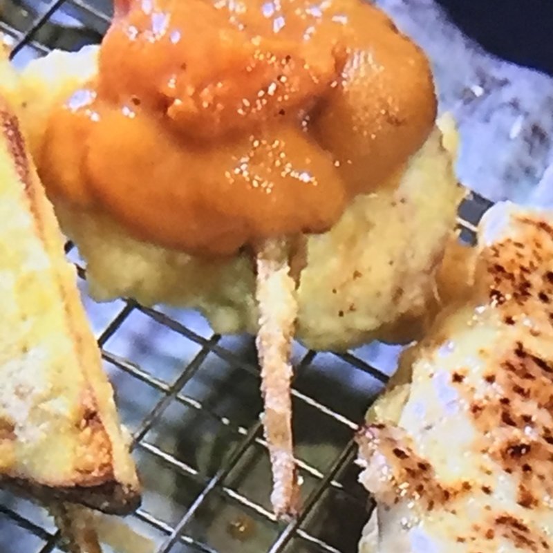 天串　活鯛生ウニ巻(天串と海鮮の店 はれ天 )