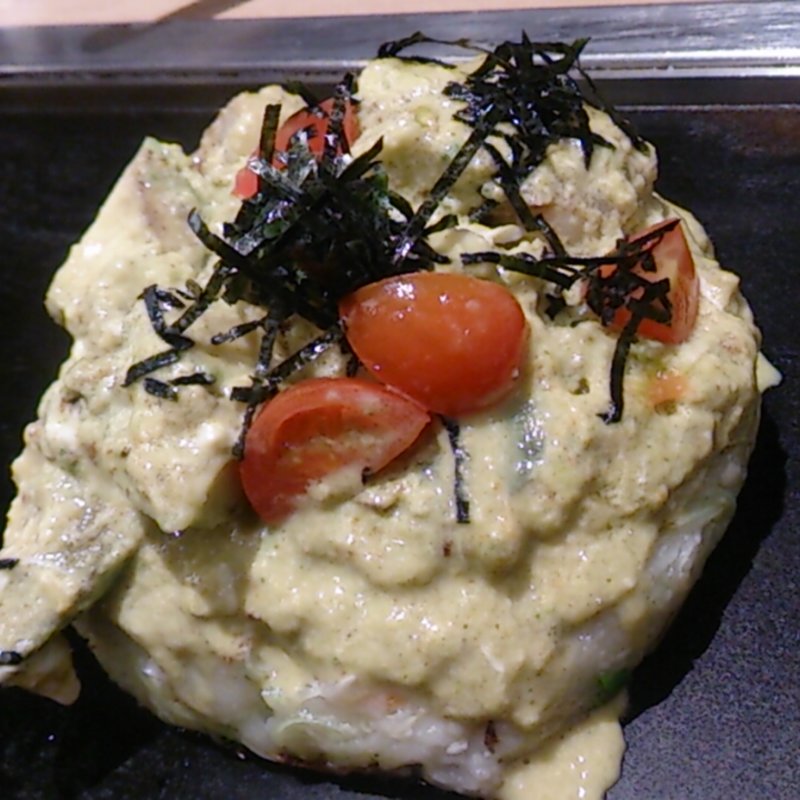 えびとアボカドのお好み焼き(やきもんや Saute)