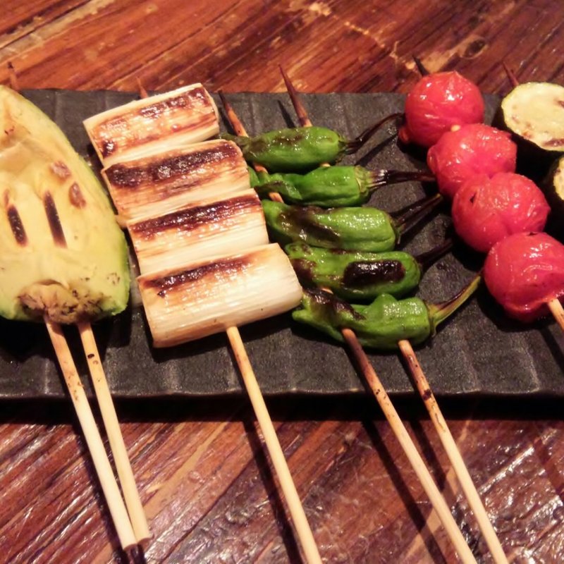 野菜串5本盛り(鳥力中央研究所 （チョウリキチュウオウケンキュウジョ）)