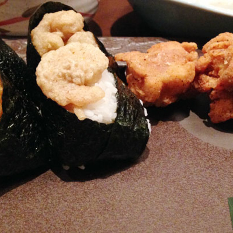 天むすとから揚げ(手羽先唐揚 鳥良 吉祥寺４号店 （てばさきからあげとりよし）)