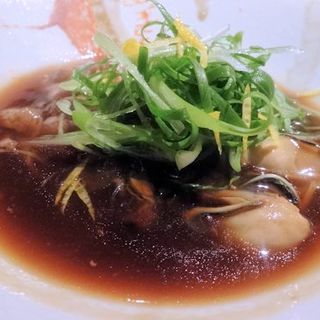 牛ロースと牡蠣のハリハリ煮(円らく中野荘)