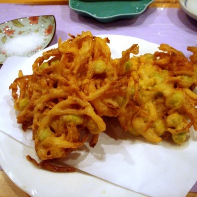 枝豆と玉葱のかき揚げ(廣畑)