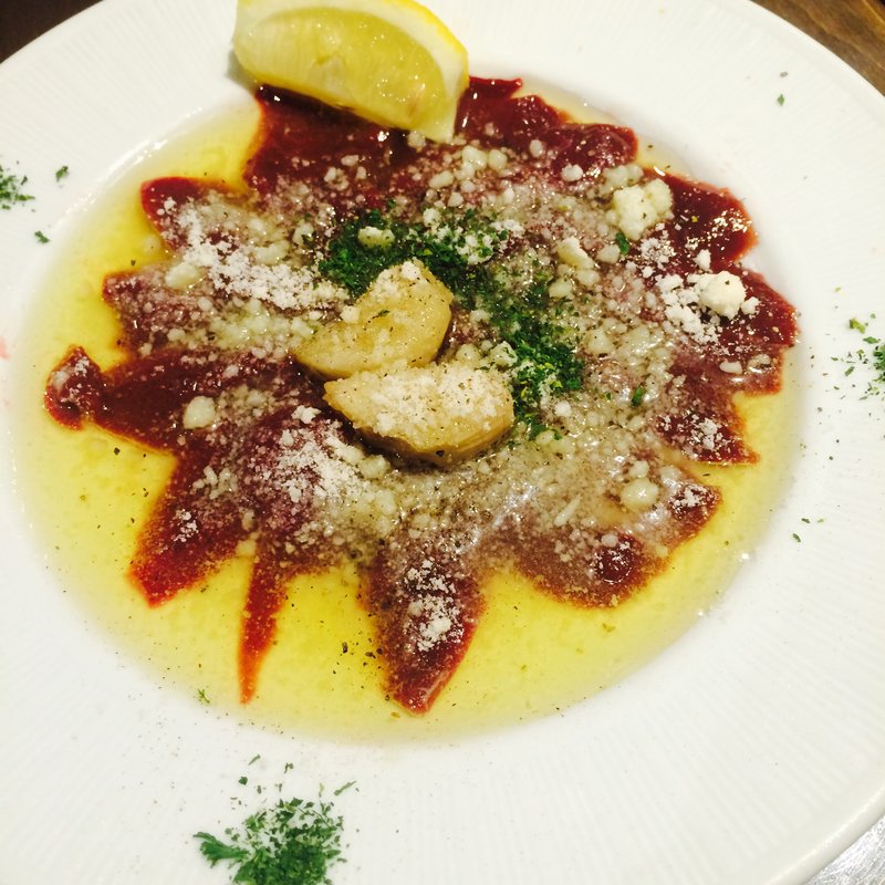 豚レバーのカルパッチョ(炭吉三)