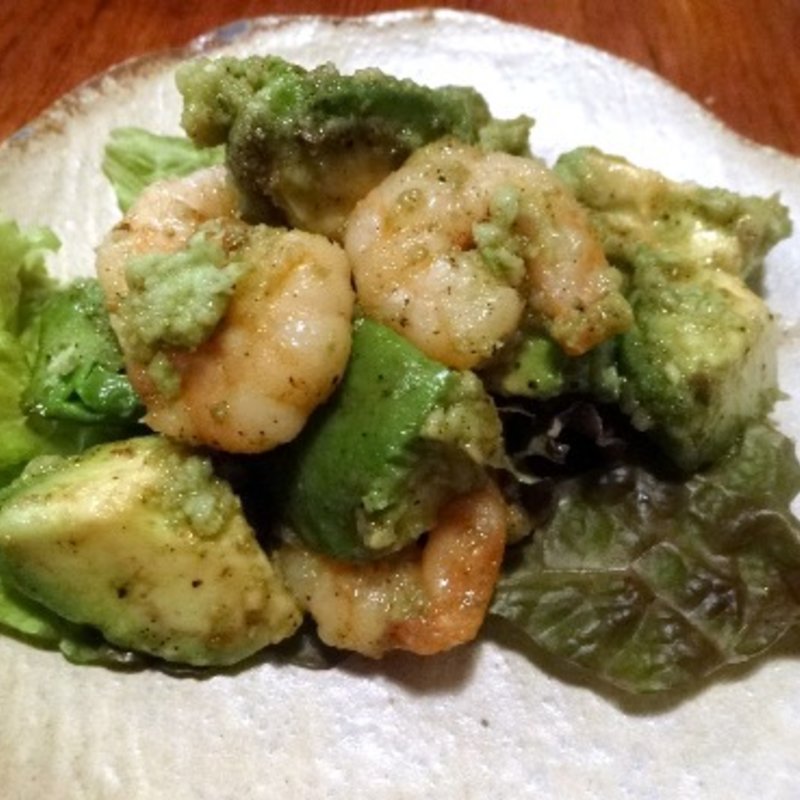 アボカドと小海老のわさび炒め(ぐっつ)