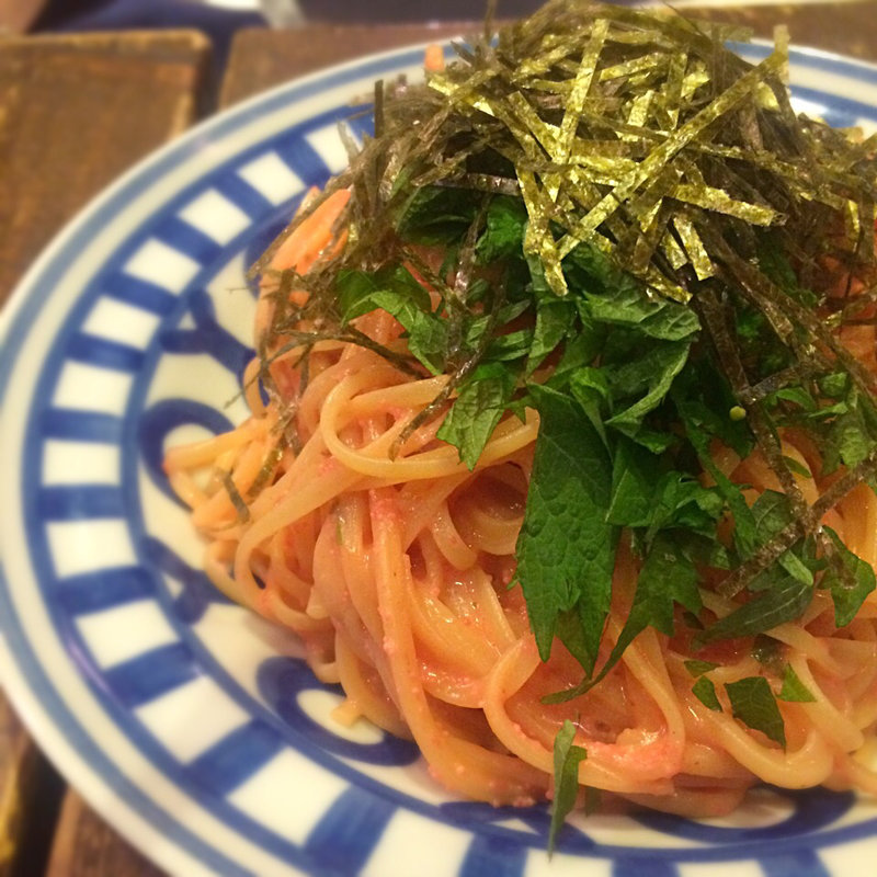 めんたいこのパスタ(アジアン屋台バル クアトロ 恵比寿)