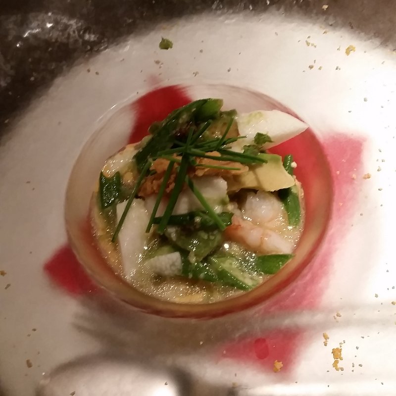 エビとアボカドと雲丹和え(橙家　新宿店)