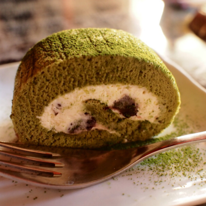 抹茶のロールケーキ(cafe閑居)
