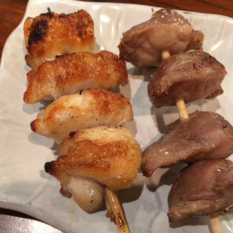 ひなトロ＆砂肝(やきとり家 すみれ 高田馬場店)