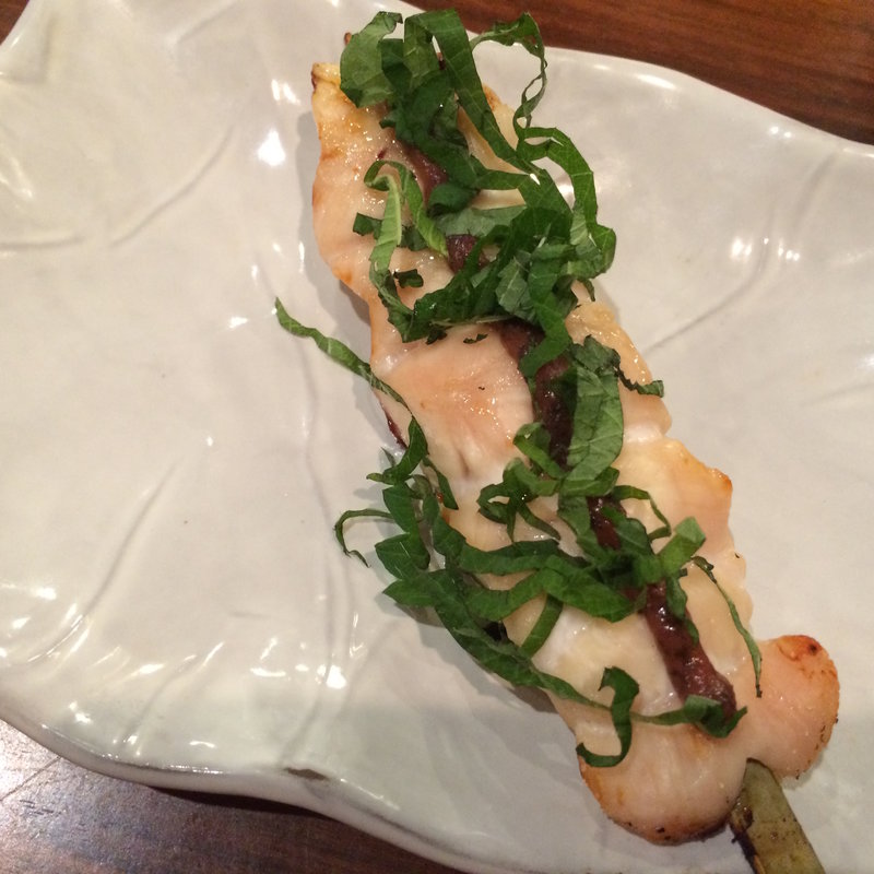 ささみ梅しそ(やきとり家 すみれ 高田馬場店)