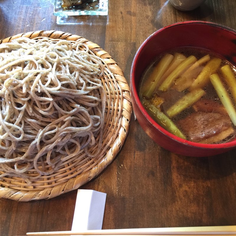 田舎せいろ&温かい鴨つけ汁(手打蕎麦 笑日志（えびし）)