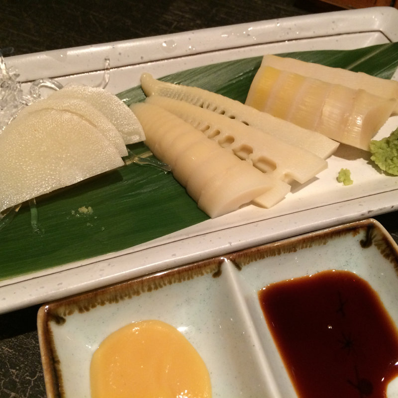 泉州朝堀り筍の刺身(十六夜二丁目)