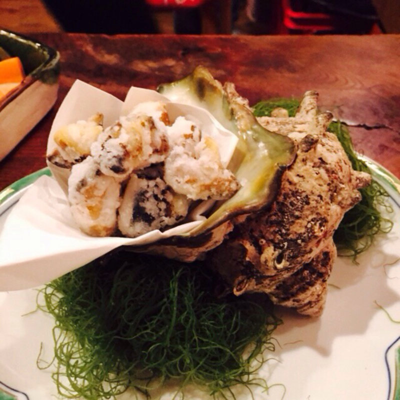 サザエの唐揚げ(海女小屋  下田)