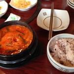 純豆腐チゲ＋ライス(山形牛焼肉と韓国料理 両班 新大久保店)
