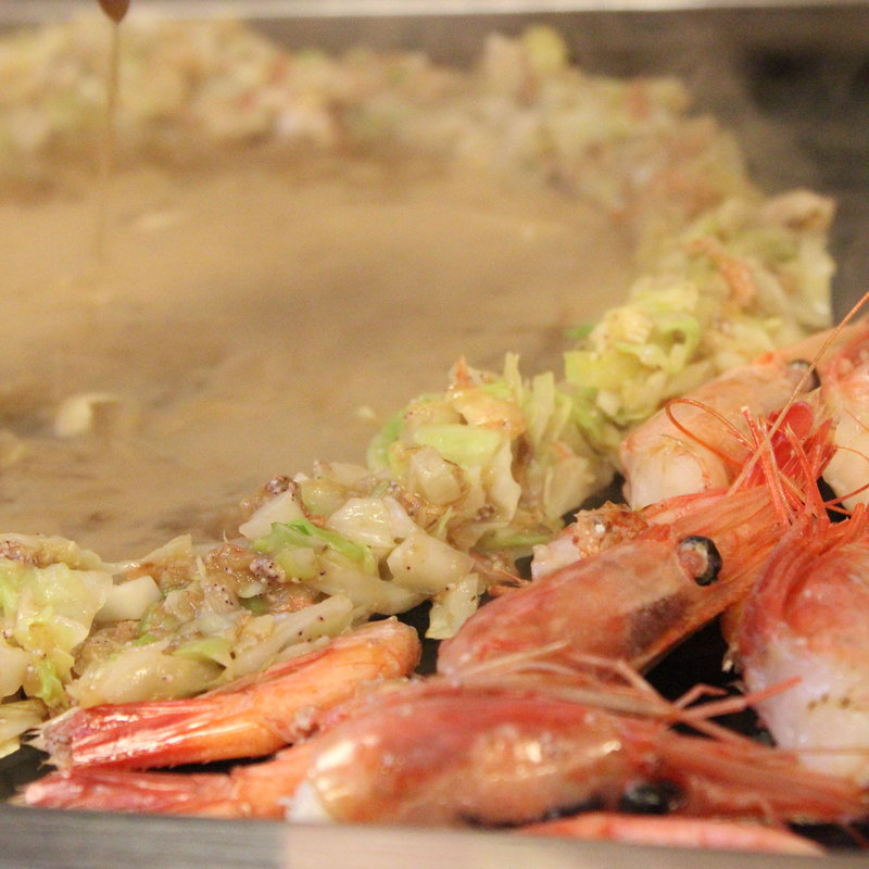 甘エビもんじゃ(もんじゃ 来る実 )