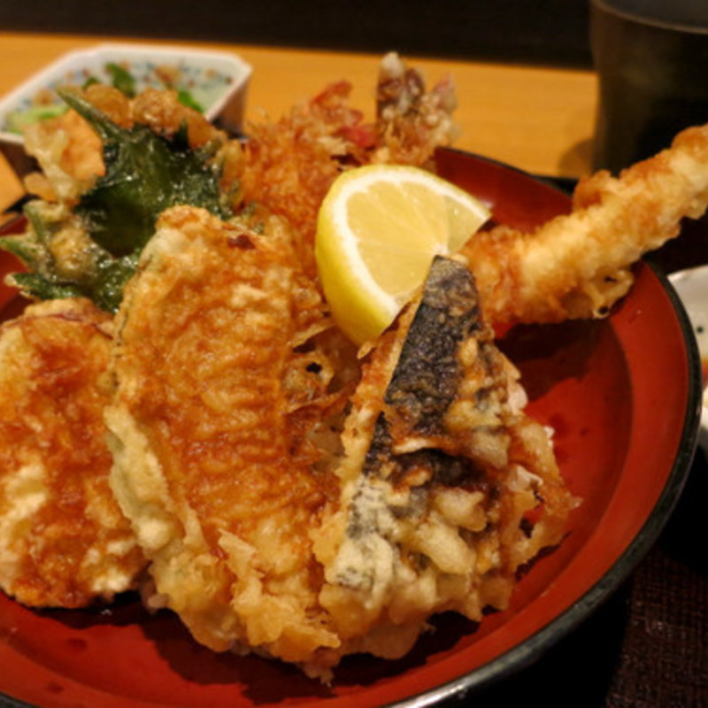 海老と穴子天丼