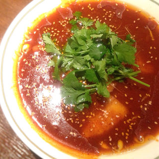 鱈と春雨の四川スープ(中国飯店 紫玉蘭)